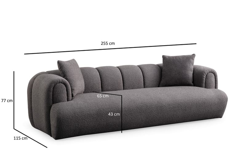 Puffin 3-sits Soffa - Antracit - Möbler - Soffa - 3 sits soffa