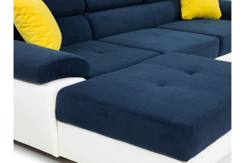 Reginia Soffa med Divan 3-sits - Gul/Vit - Möbler - Soffa - Divansoffor & schäslongsoffa