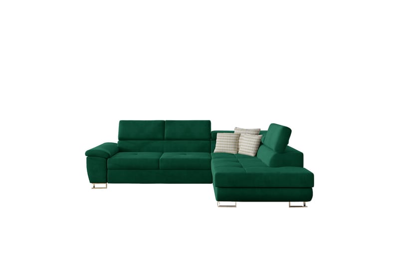 Reginia Soffa med Schäslong 3-sits - Grön - Möbler - Soffa - Divansoffor & schäslongsoffa