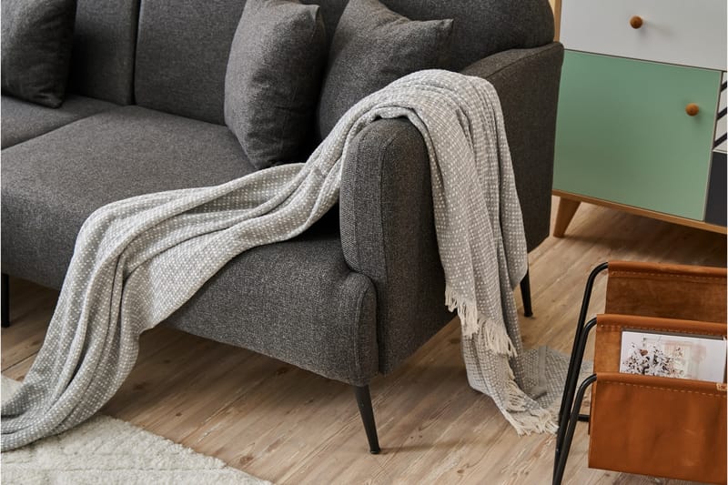 Revos 4-sits Soffa med Divan - Antracit - Möbler - Soffa - Divansoffor & schäslongsoffa