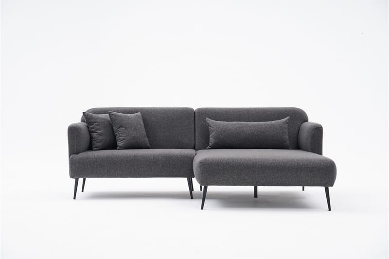 Revos 4-sits Soffa med Divan - Antracit - Möbler - Soffa - Divansoffor & schäslongsoffa