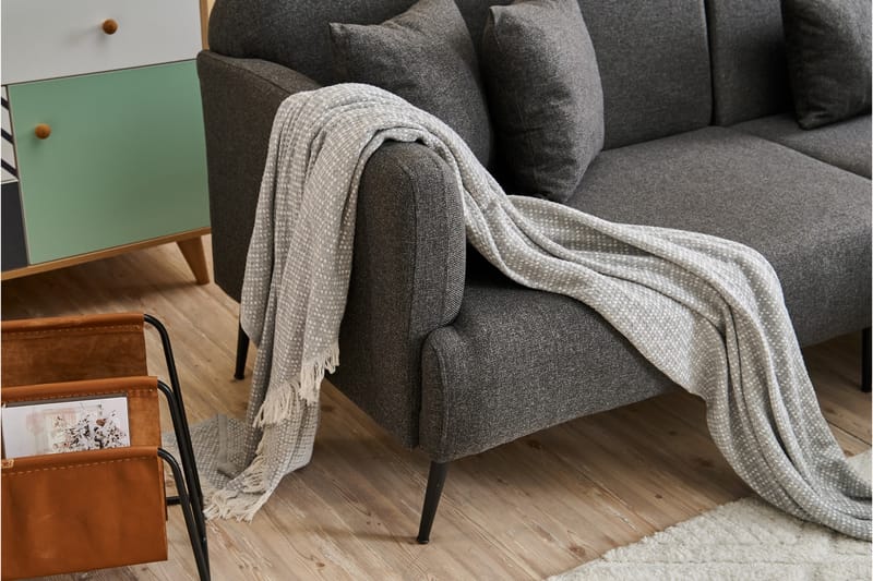 Revos 4-sits Soffa med Divan - Antracit - Möbler - Soffa - Divansoffor & schäslongsoffa