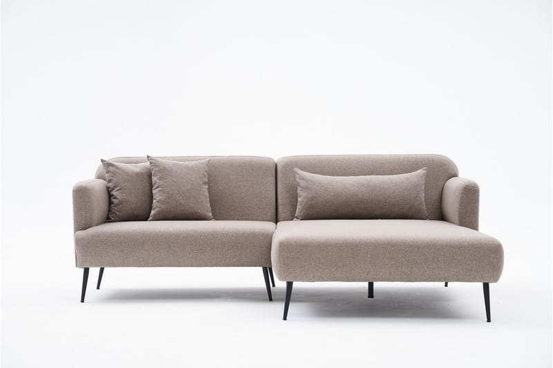 Revos 4-sits Soffa med Divan - Brun - Möbler - Soffa - Divansoffor & schäslongsoffa