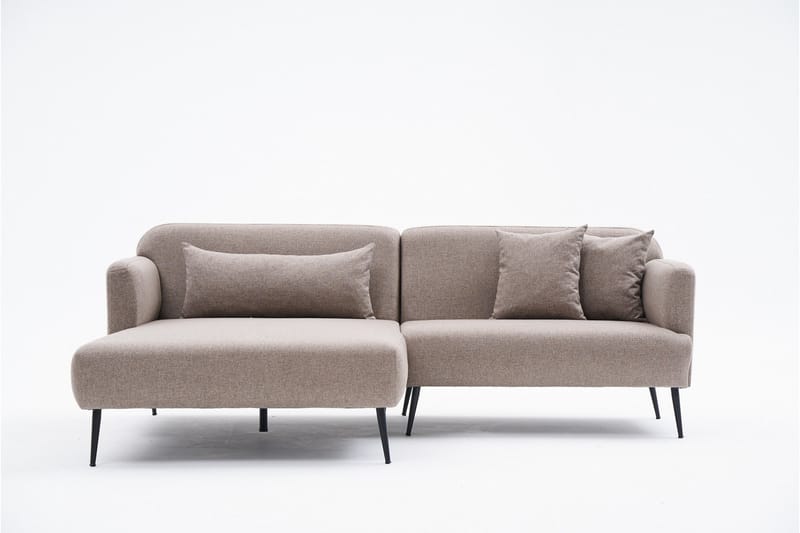 Revos 4-sits Soffa med Divan - Brun - Möbler - Soffa - Divansoffor & schäslongsoffa