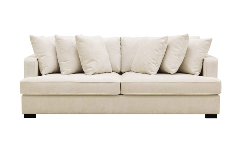 Rossi Djup 4-sits Sammetssoffa - Ljus Beige - Möbler - Soffa - 4 sits soffa