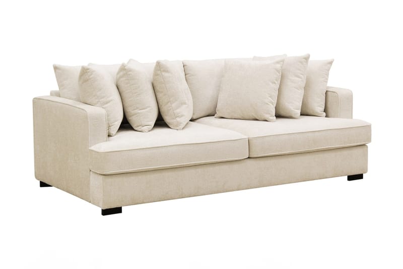 Rossi Djup 4-sits Sammetssoffa - Ljus Beige - Möbler - Soffa - 4 sits soffa