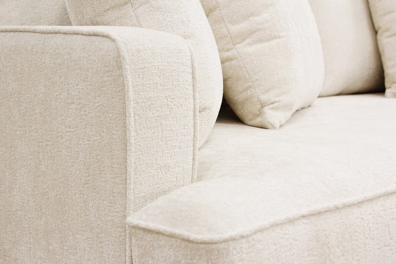 Rossi Djup 4-sits Sammetssoffa - Ljus Beige - Möbler - Soffa - 4 sits soffa