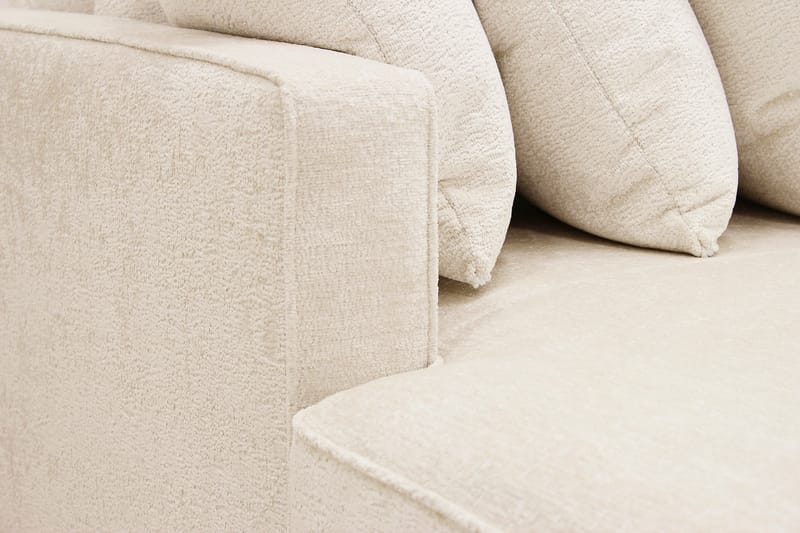 Rossita 5-sits Divansoffa med schäslong i Bouclé Höger - Beige - Möbler - Soffa - U-soffa