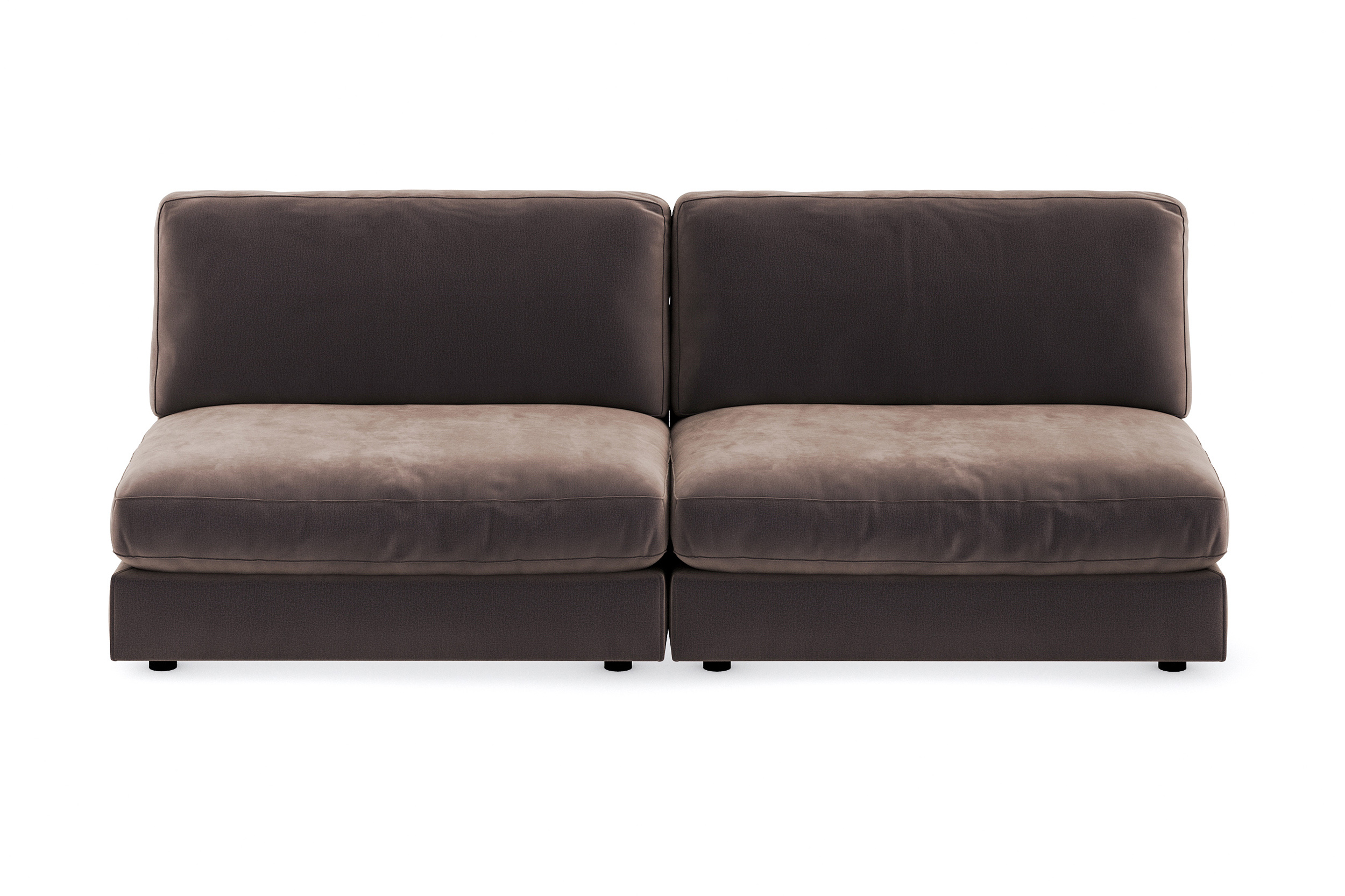 Concept 55 Arken Modulsoffa 3-sits Sammet - Mullvad Sammetssoffa Grå,Brun,Beige