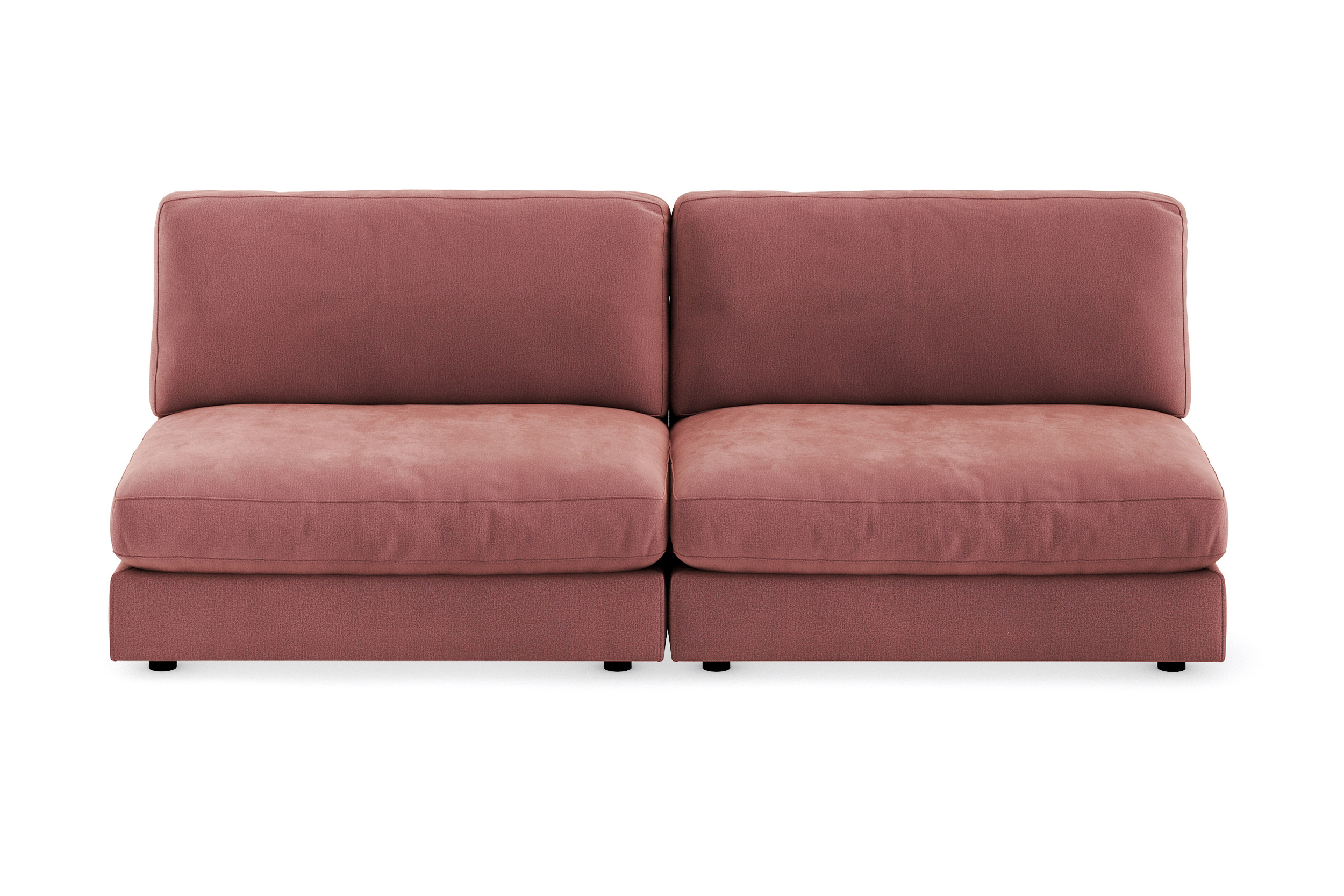 Concept 55 Arken Modulsoffa 3-sits Sammet - Rosa Sammetssoffa