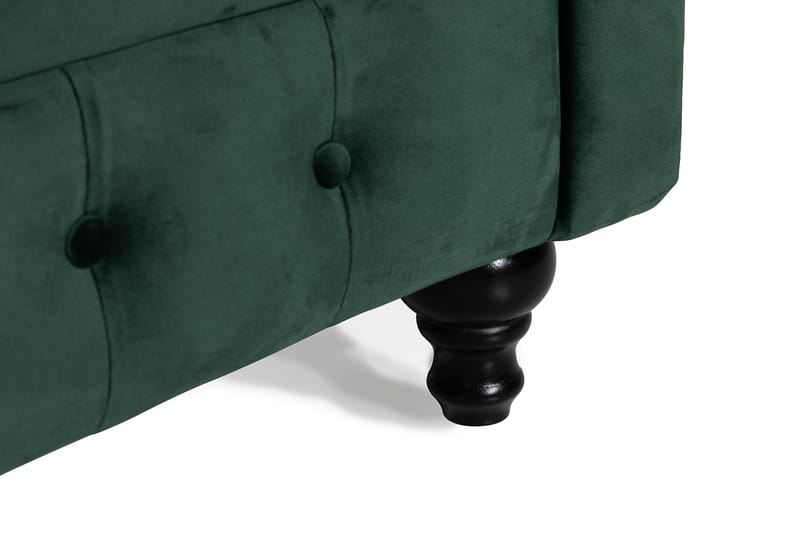 Chesterfield Lyx 3 sits Sammetssoffa - Djup soffa - Mörkgrön / Grön - Möbler - Soffa - Sammetssoffa