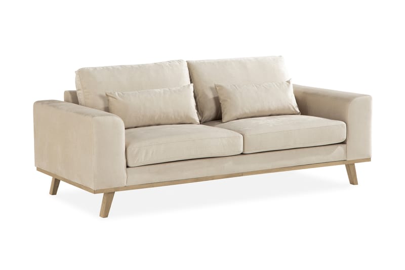 Copenhagen 2-sits Sammetssoffa - Beige - Sammetssoffa - 2 sits soffa