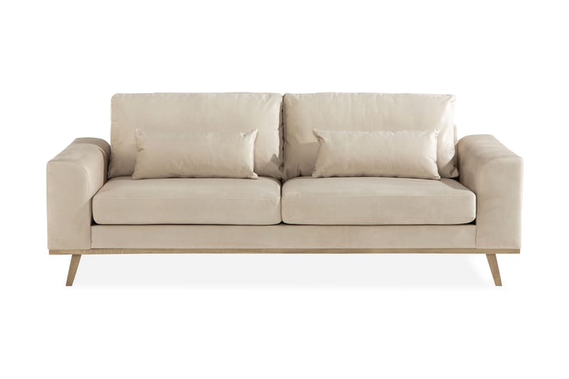 Copenhagen 3-sits Soffa Sammet - Beige - Möbler - Soffa - Sammetssoffa