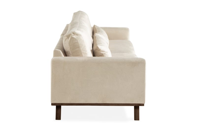 Copenhagen 4-sits Soffa Sammet - Beige - Sammetssoffa - 4 sits soffa