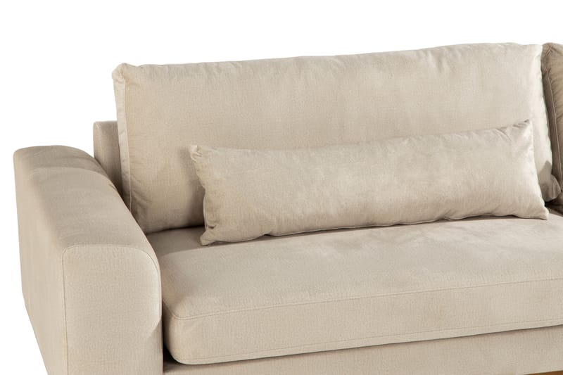 Copenhagen 4-sits Soffa Sammet - Beige - Sammetssoffa - 4 sits soffa