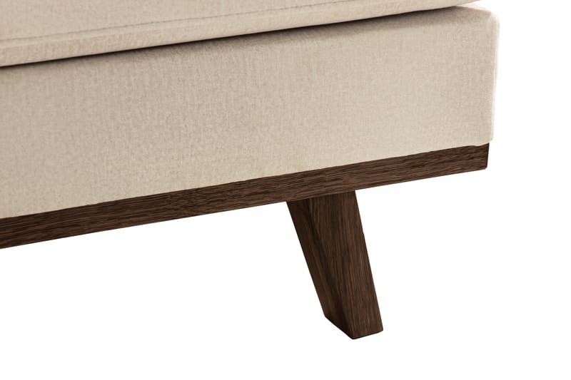 Copenhagen 4-sits Stor U soffa Sammet Schäslong Vänster Divan Höger - Beige - Möbler - Soffa - Sammetssoffa