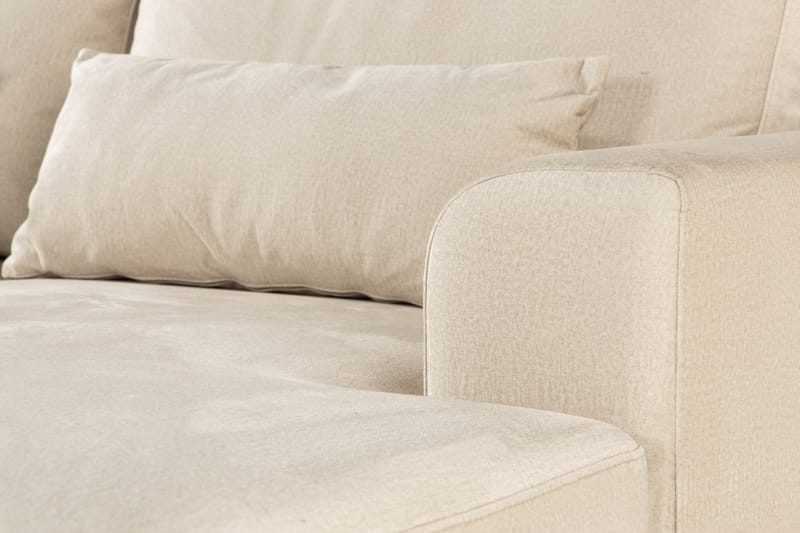 Copenhagen 4-sits Stor U soffa Sammet Schäslong Vänster Divan Höger - Beige - Möbler - Soffa - Sammetssoffa