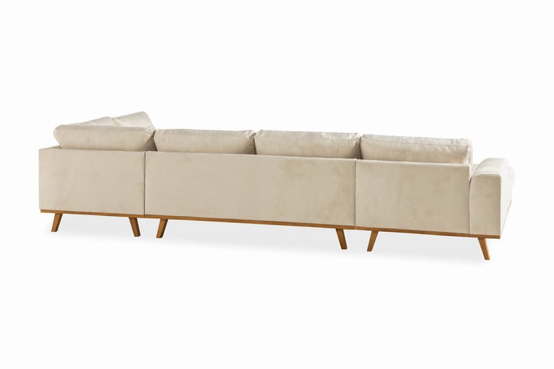 Copenhagen Stor U soffa Sammet Divan Höger Schäslong Vänster - Beige - Möbler - Soffa - Sammetssoffa