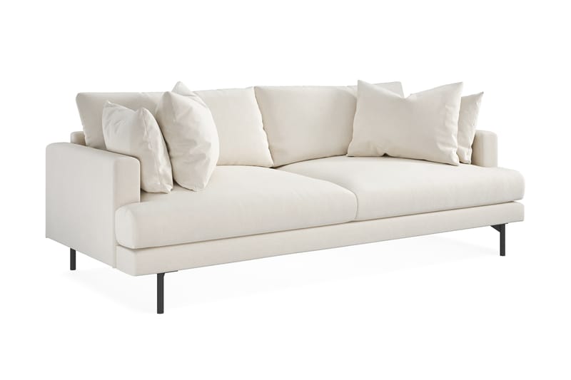 Menard Djup 4-sits Soffa sammet 205 cm bred - Ljus Beige - Möbler - Soffa - Sammetssoffa