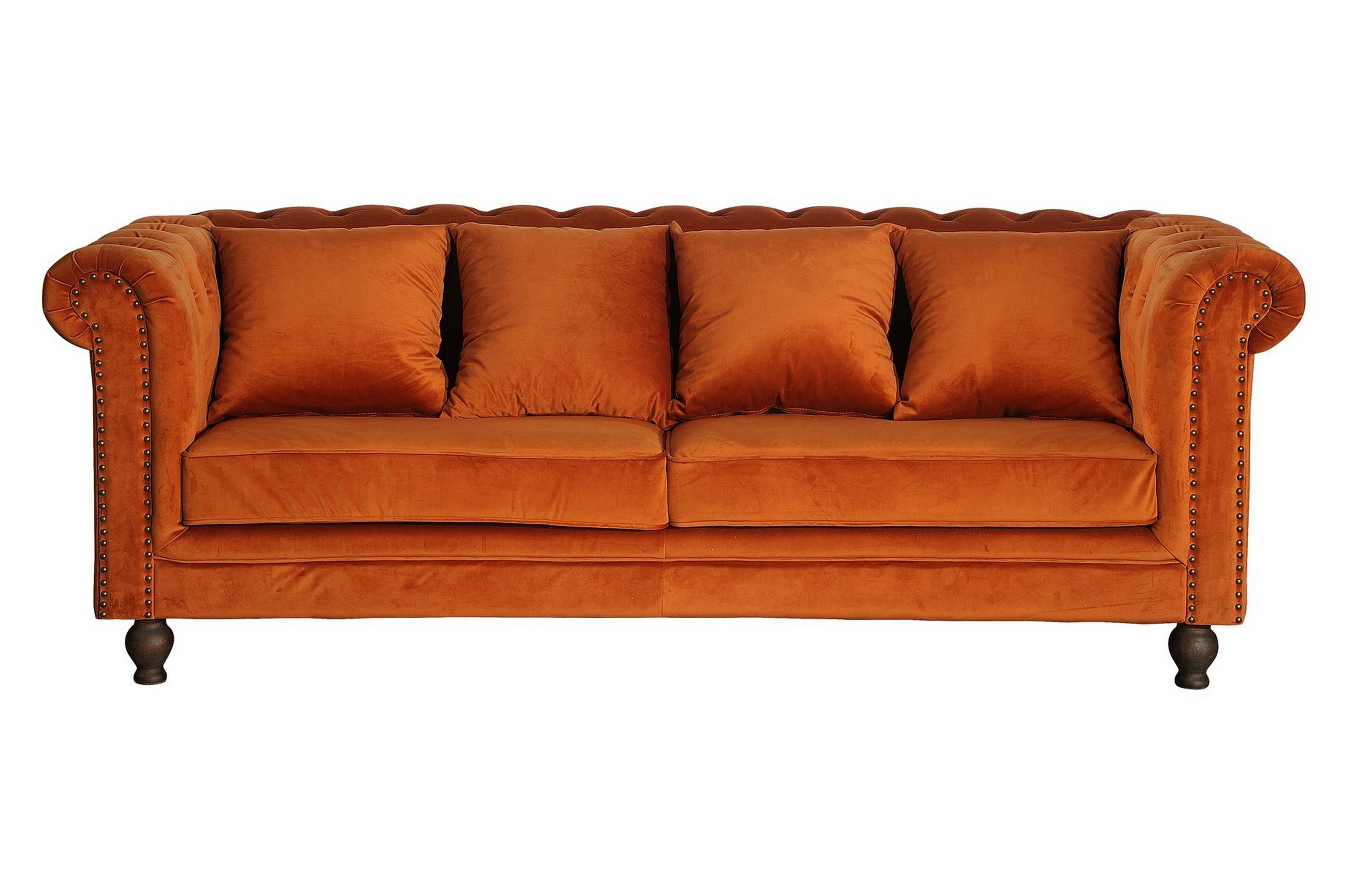 Venture Home Velvet Sammetssoffa 3-sits - Orange