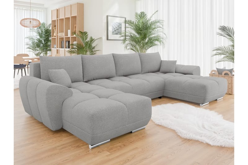 Simerly Bäddsoffa Dubbeldivan 4-sits - Grå - Möbler - Soffa - Bäddsoffa