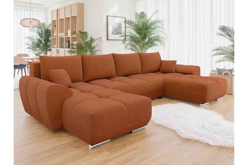 Simerly Bäddsoffa Dubbeldivan 4-sits - Orange - Möbler - Soffa - Bäddsoffa