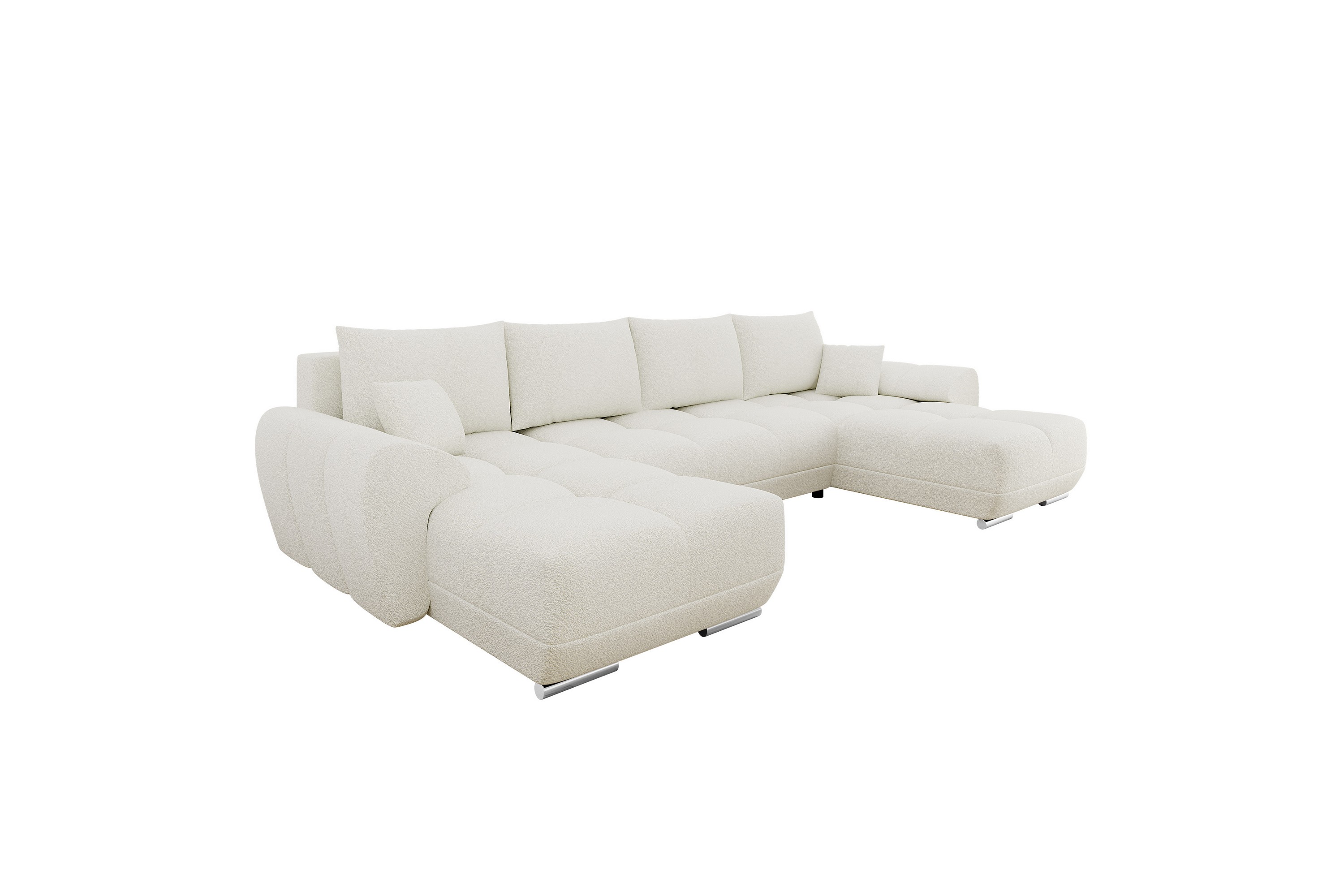 Simerly Soffa Dubbeldivan 4-sits - Ljusgrå U-soffa