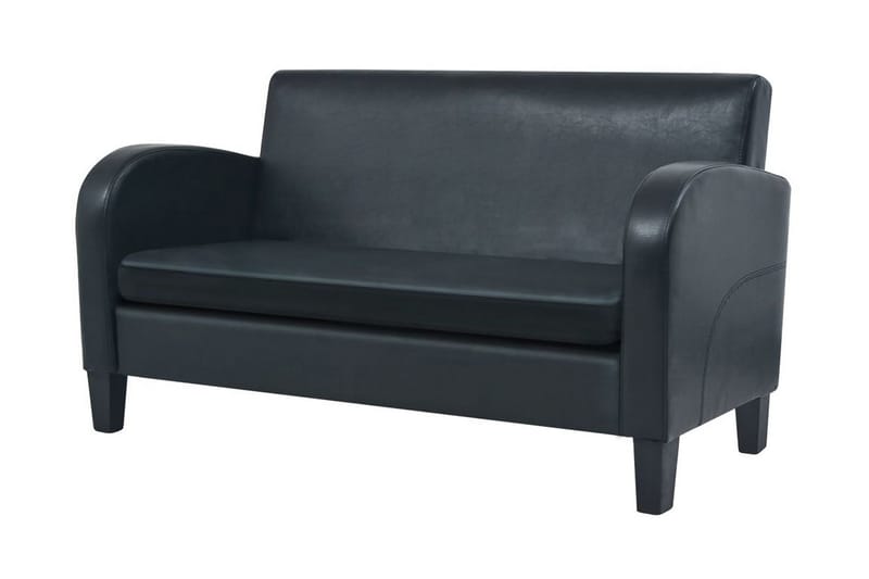 2-sitssoffa i konstläder svart - Svart - 2 sits soffa - Skinnsoffor