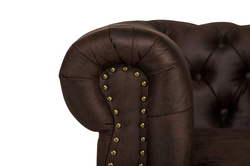 Chesterfield Deluxe 2-sits Soffa - Mörkbrun - Möbler - Soffa - Skinnsoffor