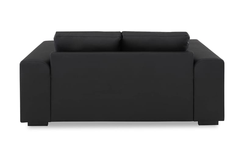 Link 2-sits Soffa Konstläder - Svart - Skinnsoffor - 2 sits soffa