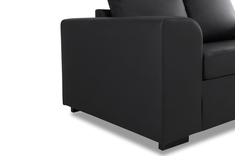 Link 2-sits Soffa Konstläder - Svart - Möbler - Soffa - Skinnsoffor