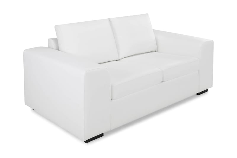 Link 2-sits Soffa Konstläder - Vit - Skinnsoffor - 2 sits soffa