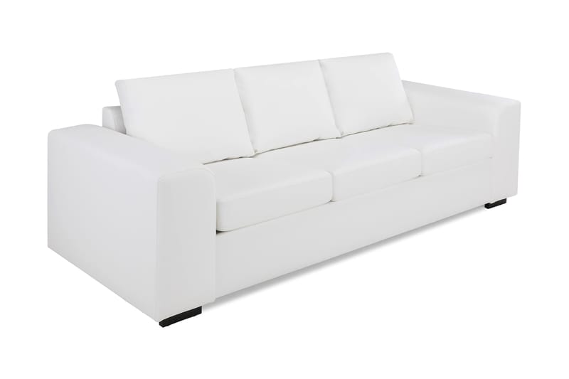 Link 3-sits Soffa Konstläder - Vit - Möbler - Soffa - Skinnsoffor