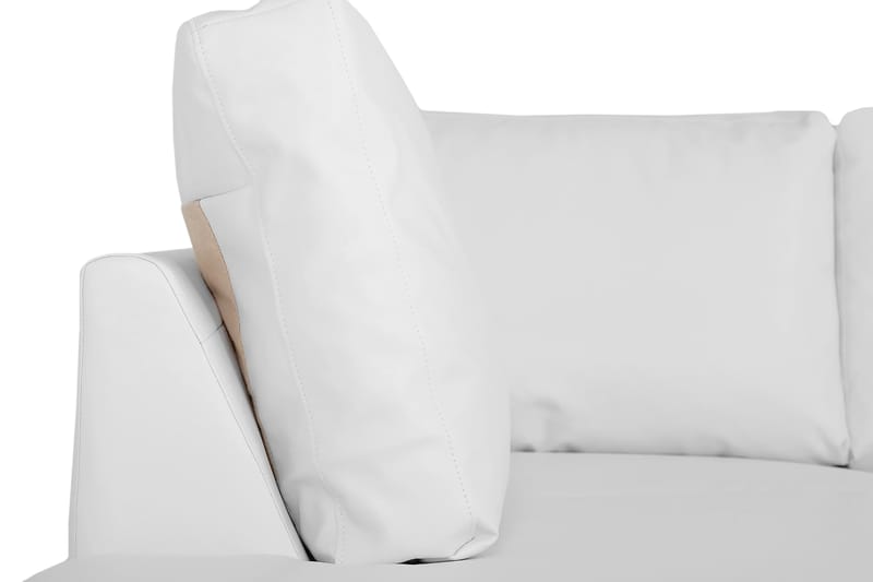 Link U-soffa XL med Divan Höger Konstläder - Vit - Skinnsoffor - U-soffa