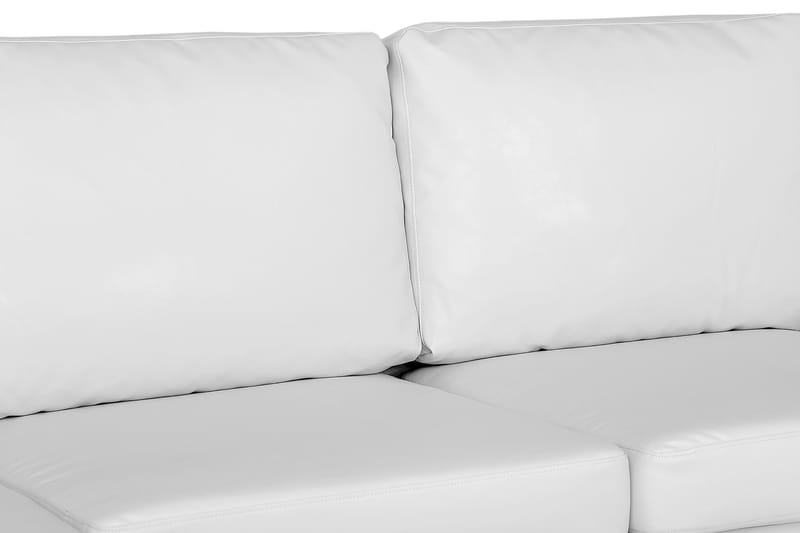 Link U-soffa XL med Divan Vänster Konstläder - Vit - Skinnsoffor - U-soffa