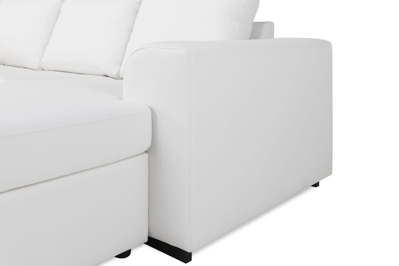 Link U-soffa XXL med Divan Höger - Vit - Skinnsoffor - U-soffa