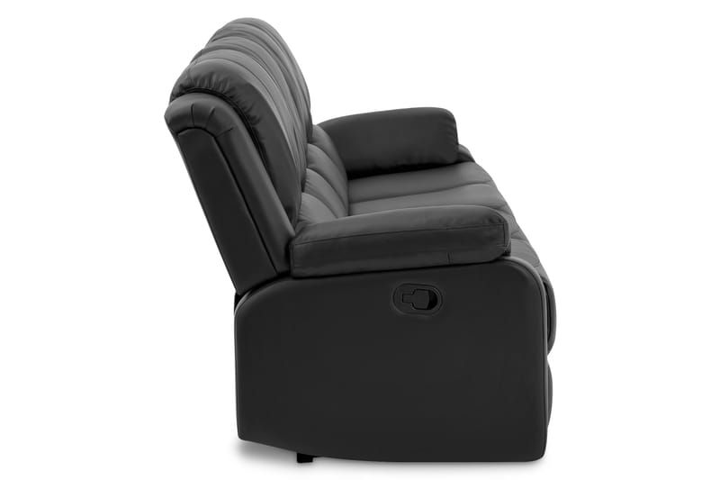 Norbo Reclinersoffa 4-sits Konstläder - Fällbar soffa - Biosoffa - Svart - Möbler - Soffa - 4 sits soffa