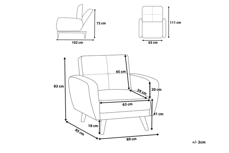 Florli Soffgrupp 2 -Sits+2-Sits - Grå - Soffgrupp