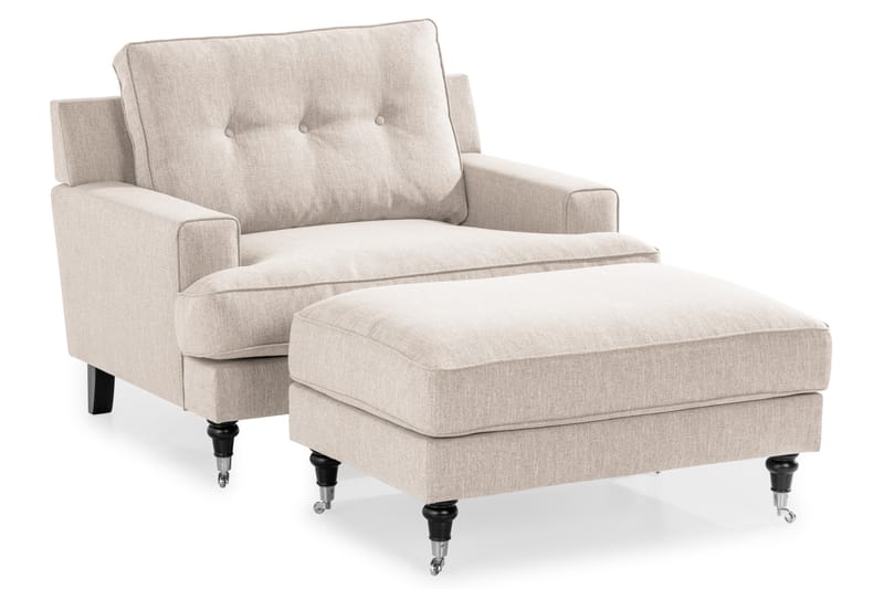 Dalby Soffgrupp 2+3+1 med Fotpall - Ljus Beige - Möbler - Soffa - Soffgrupp - Howard soffgrupp