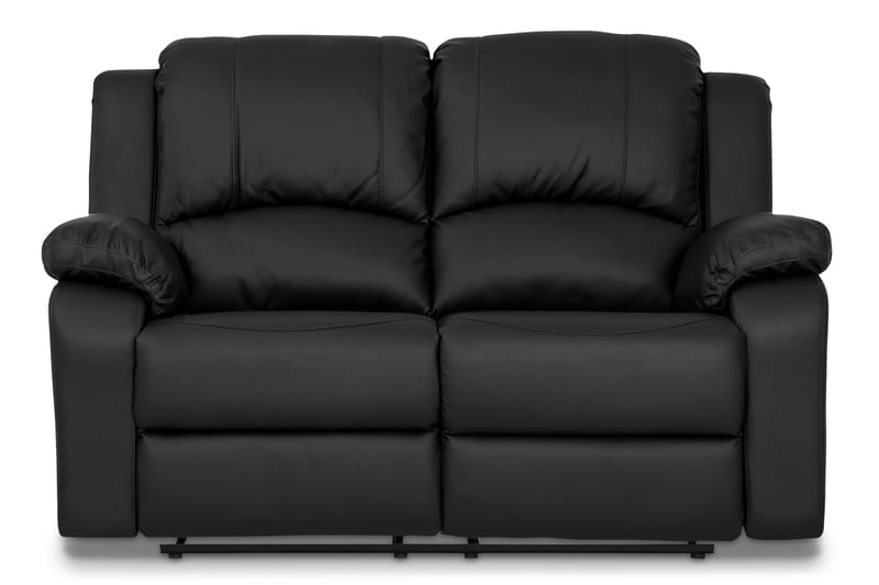 Norbo Recliner Soffgrupp 3+2 - Fällbar soffa fåtölj - Biosoffa i Konstläder - Svart - Möbler - Soffa - Soffgrupp