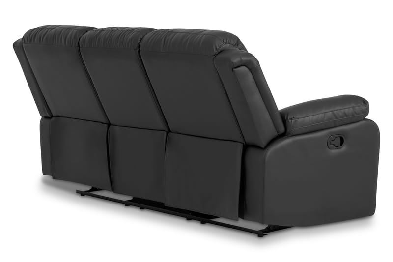 Norbo Recliner Soffgrupp 3+2 - Fällbar soffa fåtölj - Biosoffa i Konstläder - Svart - Möbler - Soffa - Soffgrupp