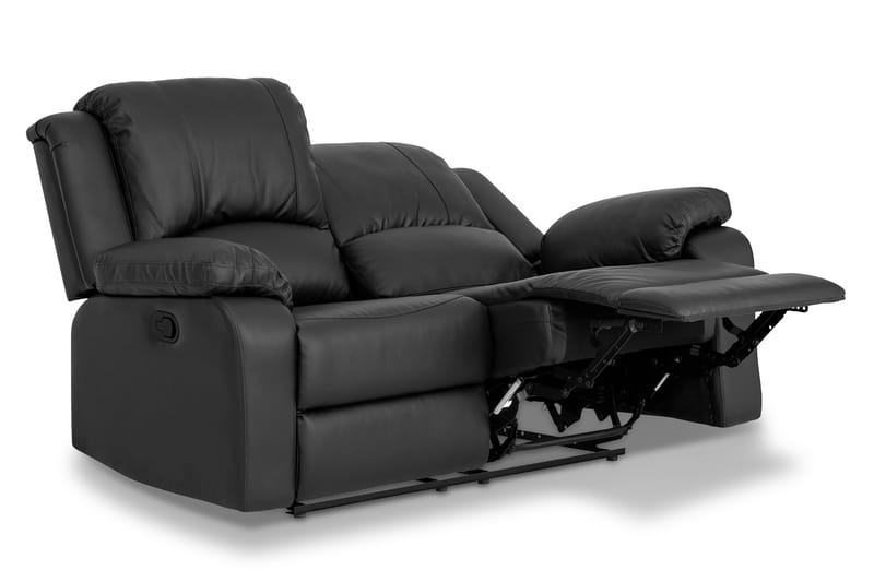 Norbo Soffgrupp Recliner 3+2+1 - Fällbar soffa fåtölj - Biosoffa i konstläder - Svart - Möbler - Soffa - Soffgrupp