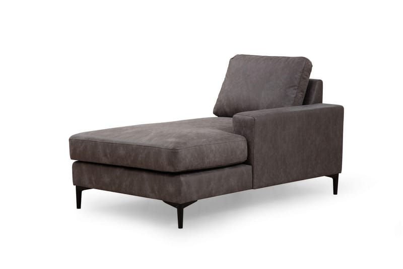 Svanabyn Soffa m. Divan och Schäslong 4-sits - Antracit - U-soffa