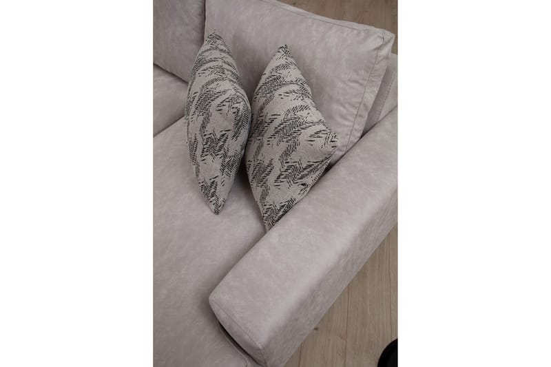 Svanabyn Soffa m. Divan och Schäslong 4-sits - Beige - U-soffa