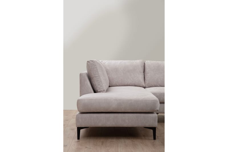 Svanabyn Soffa m. Divan och Schäslong 4-sits - Beige - U-soffa