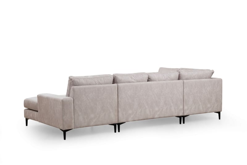 Svanabyn Soffa m. Divan och Schäslong 4-sits - Beige - U-soffa