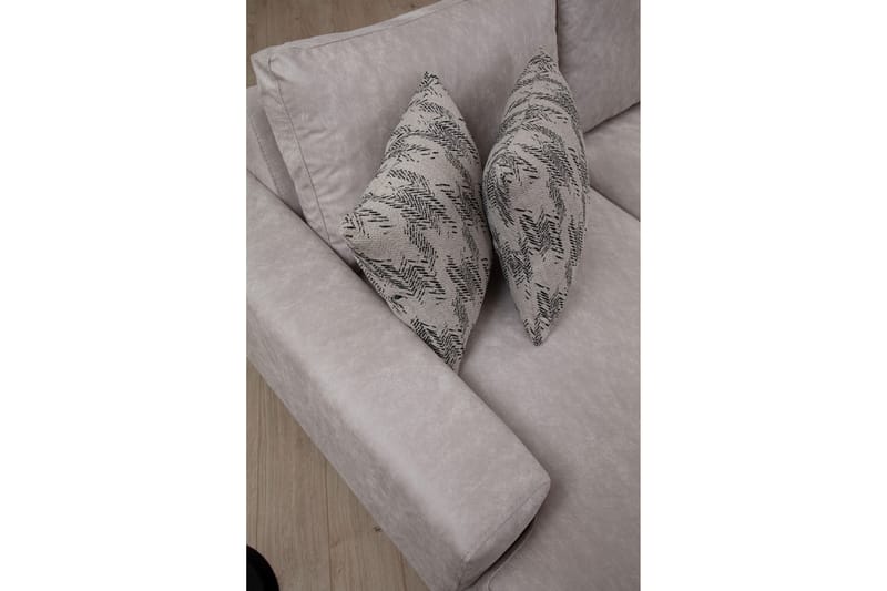 Svanabyn Soffa m. Divan och Schäslong 4-sits - Beige - U-soffa