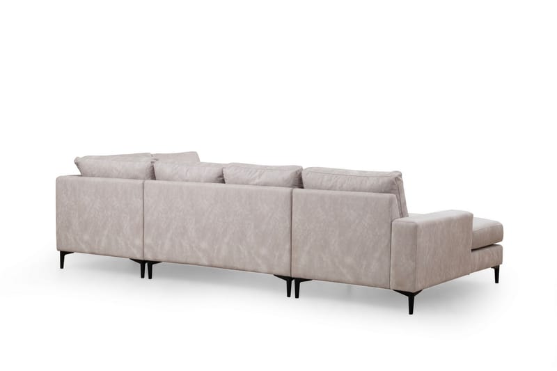 Svanabyn Soffa m. Divan och Schäslong 4-sits - Beige - U-soffa