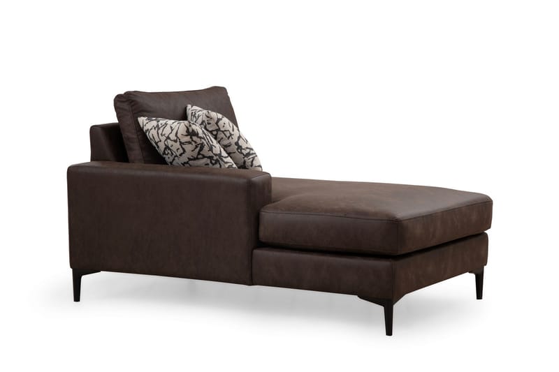 Svanabyn Soffa m. Divan och Schäslong 4-sits - Mörkbrun - U-soffa