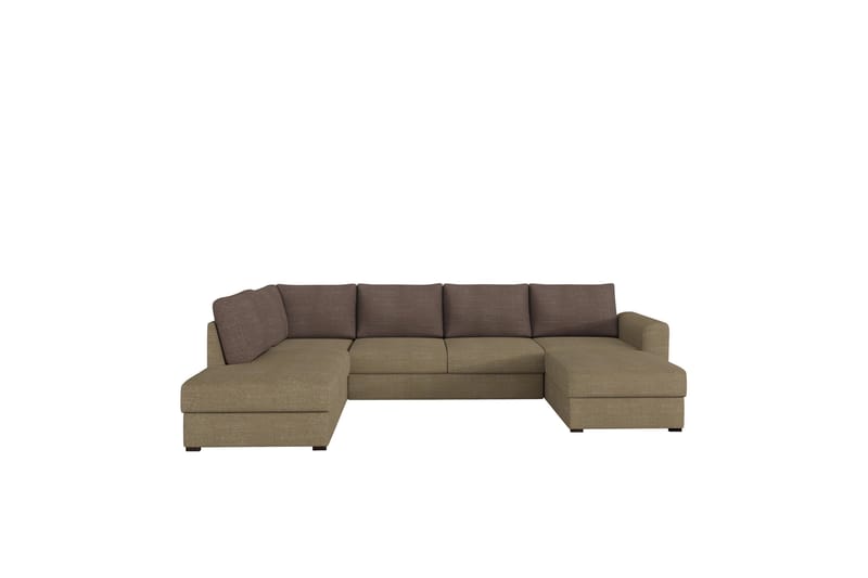 Taberk Soffa med Divan och Schäslong 4-sits - Brun - Möbler - Soffa - U-soffa